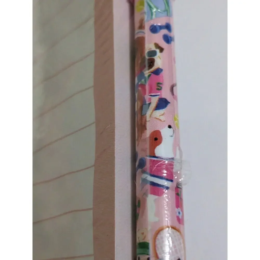 CLEMENTINE PAPER INC. MAGNETIC LINED NOTEPAD DOGS LET'S DO THIS Tennis New